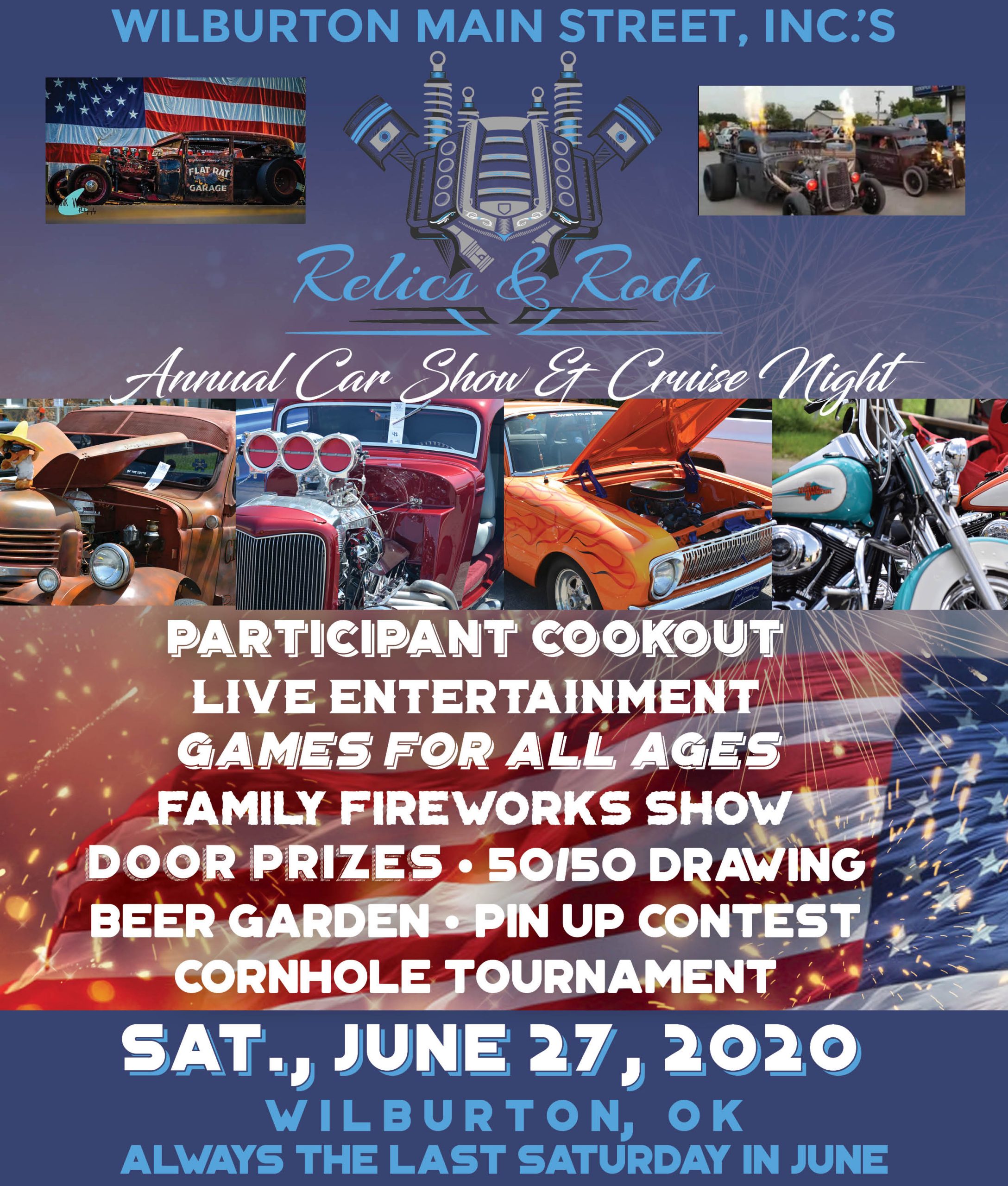 2020 Relics & Rods, Car Show, Cruise Night and Fireworks Display